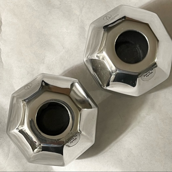 Nima Oberoi Lunares Candlestick Holders Silvertone - Picture 5 of 12